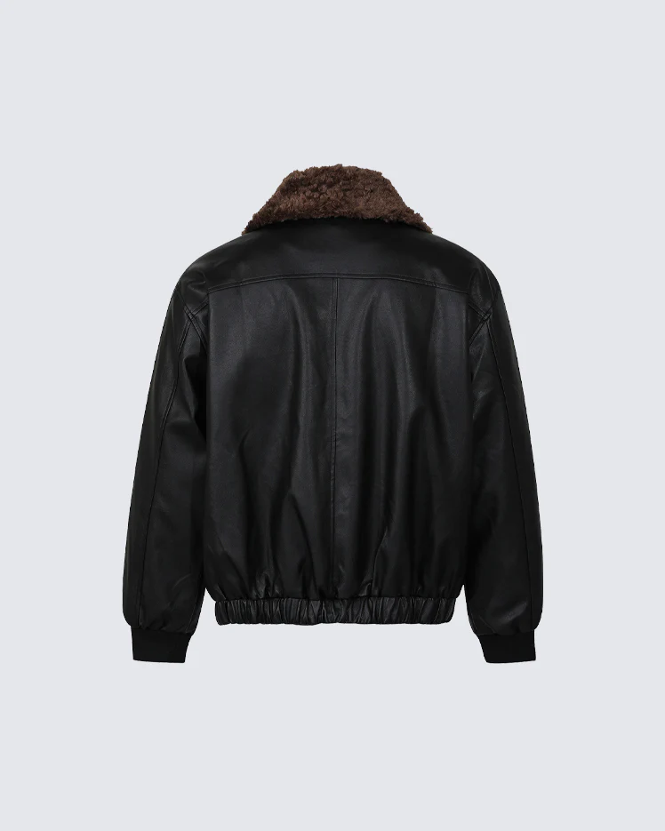 Vintage Mountain Eagle Detachable Leather Jacket - Image 12