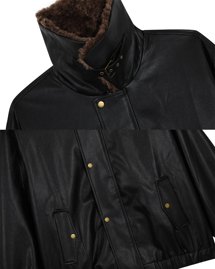 Vintage Mountain Eagle Detachable Leather Jacket - Image 13