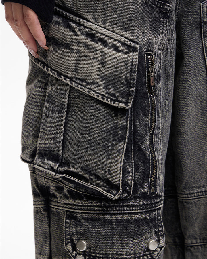 Vintage Multi Pocket Cargo Jeans - Image 11