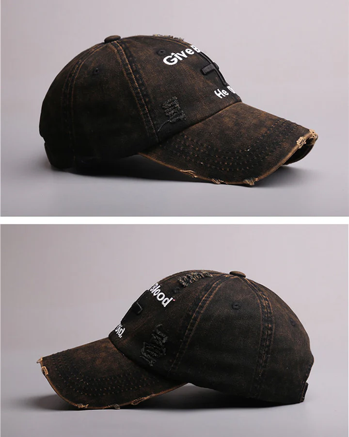 Vintage New Distressed Embroidered Baseball Cap - Image 9