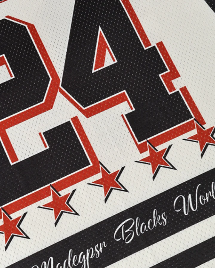 Vintage Number 24 Sport Mesh Jersey Tee - Image 4