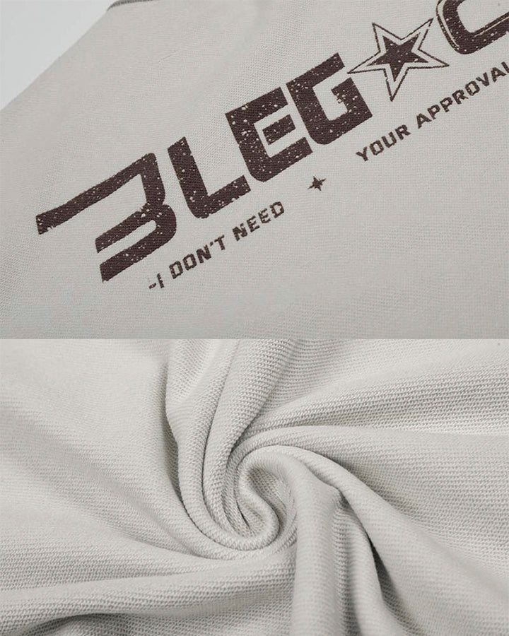 Vintage Number Print Contrast Trim T Shirt - Image 7