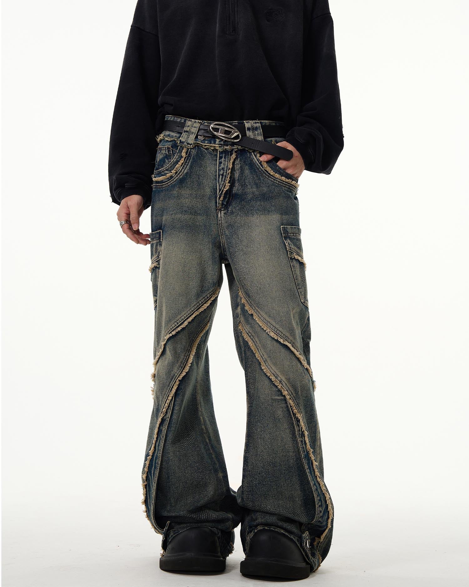 KIIKIO Vintage Raw Edge Jeans - Image 5