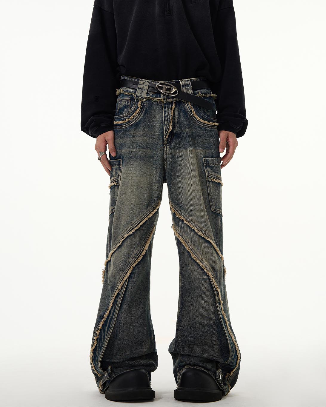 KIIKIO Vintage Raw Edge Jeans - Image 7