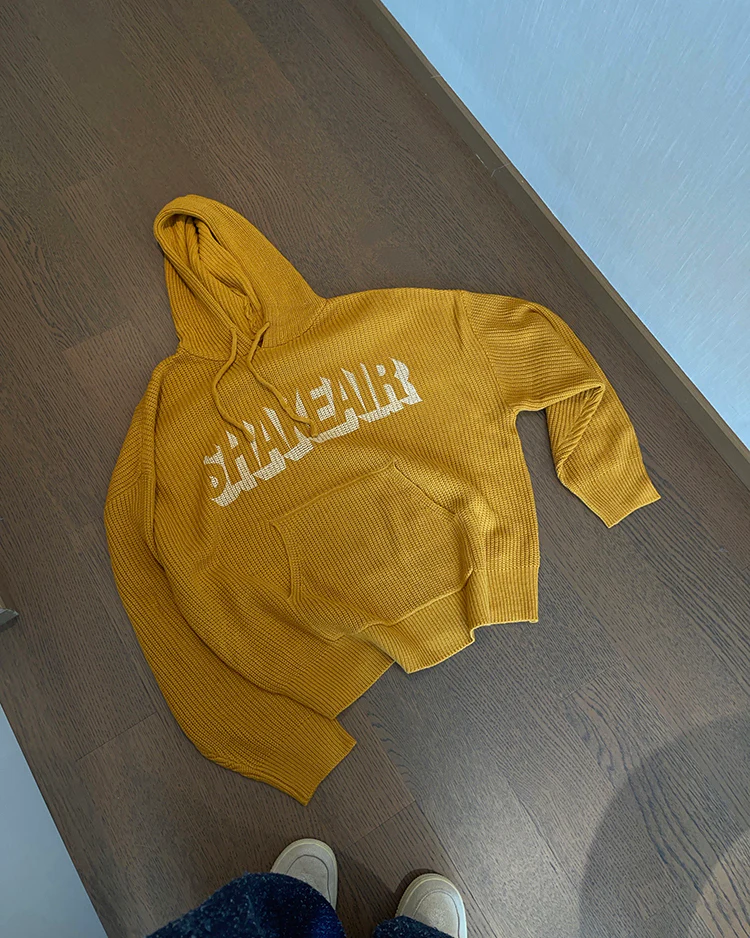 Vintage Relaxed Knit Hoodie - Image 3
