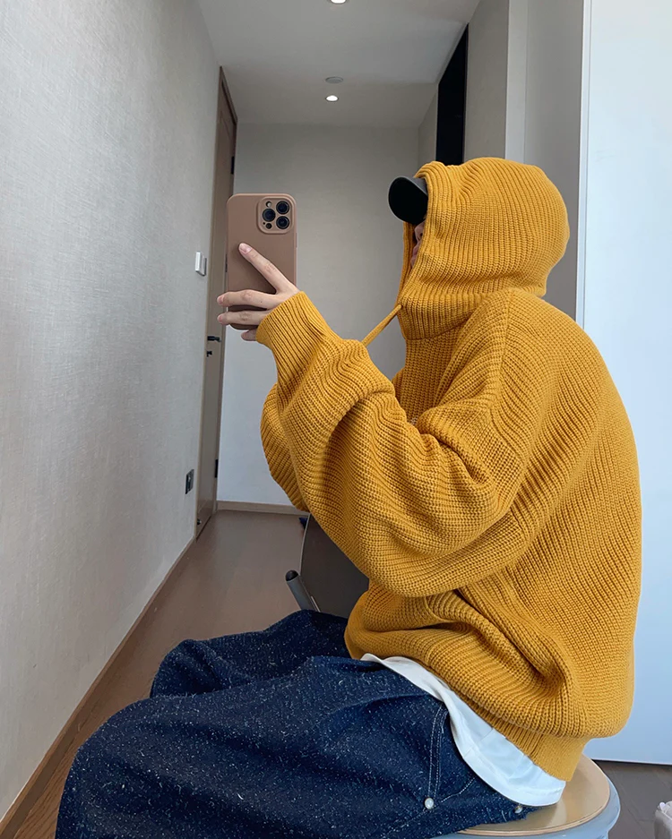Vintage Relaxed Knit Hoodie - Image 8