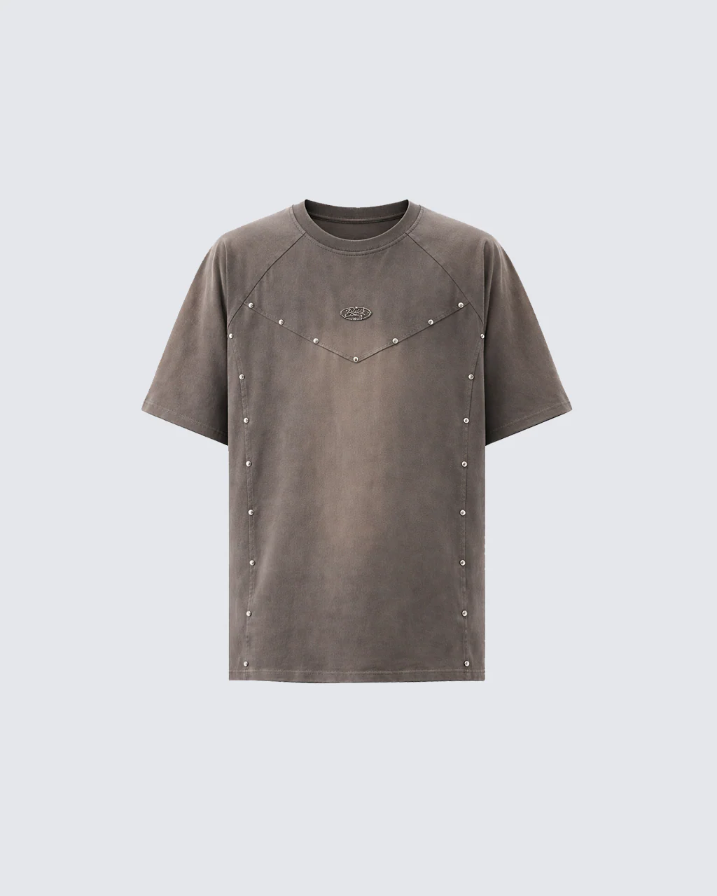 Vintage Rivet Panel Washed T-Shirt - Image 2