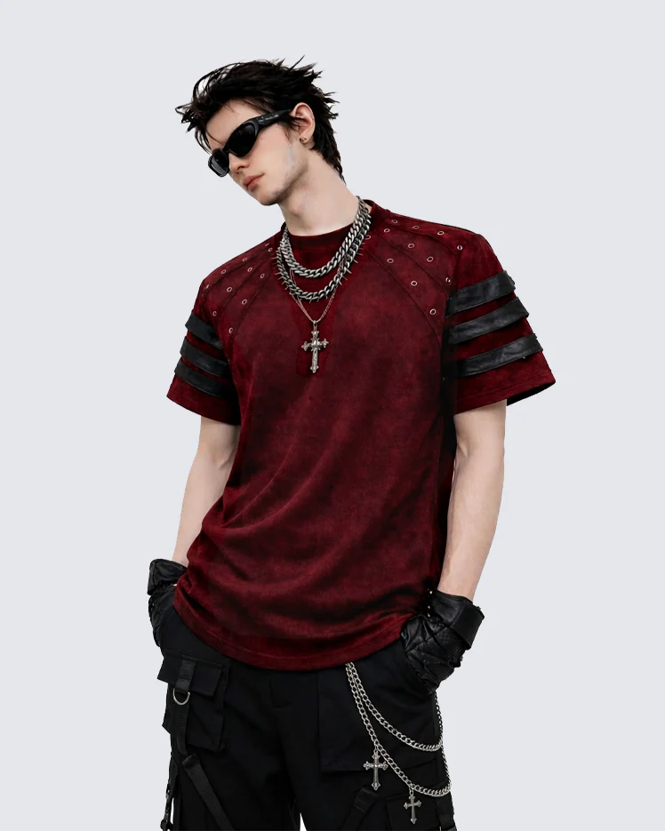 Vintage Rivet Short Sleeve T-Shirt - Image 6