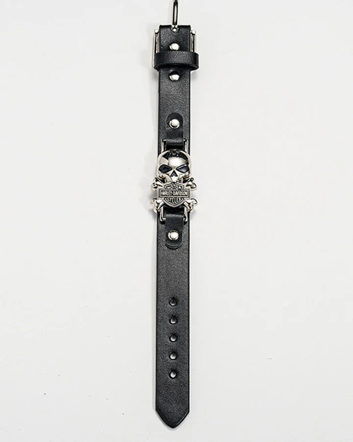 Vintage Skull Buckle Punk Bracelet - Image 3