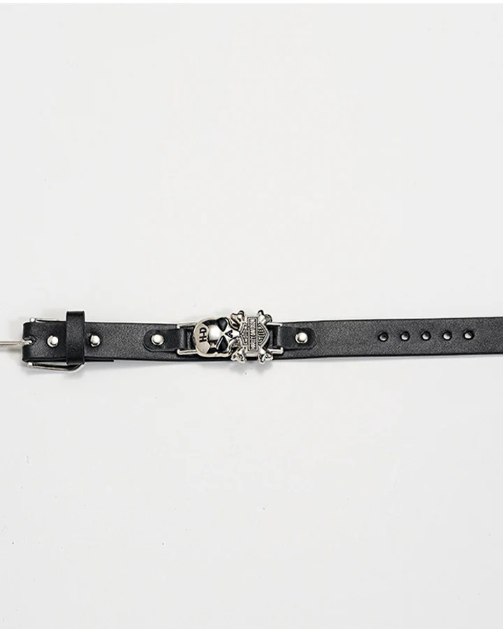Vintage Skull Buckle Punk Bracelet - Image 8