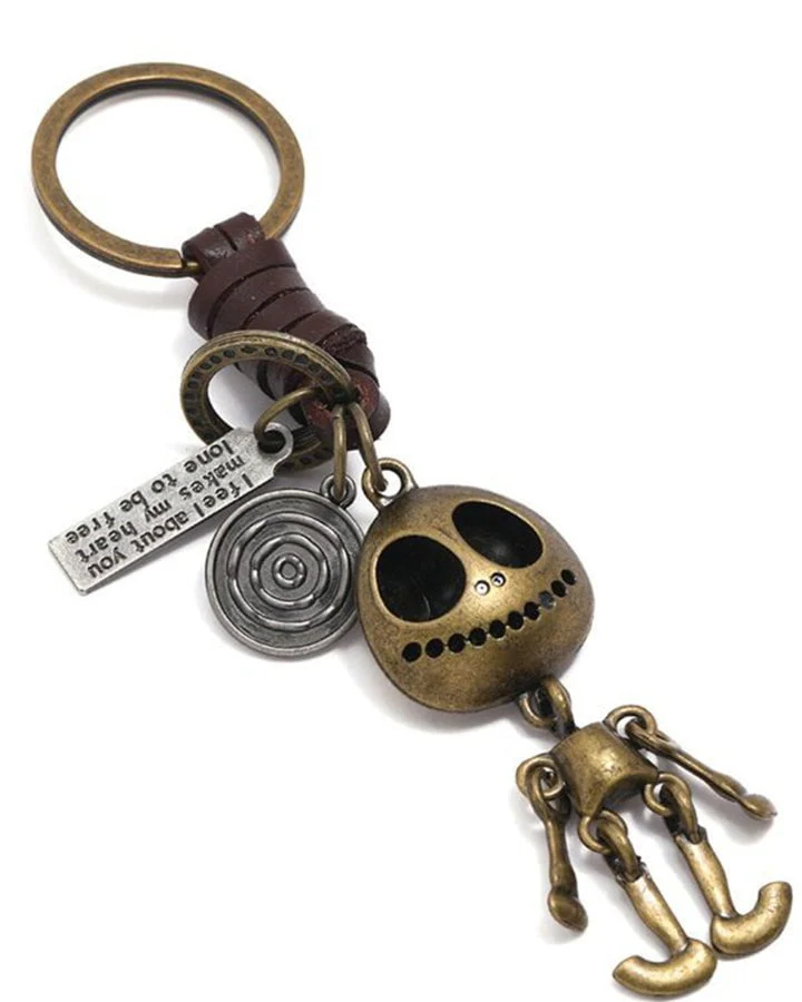 Vintage Small Skull Keychain - Image 3
