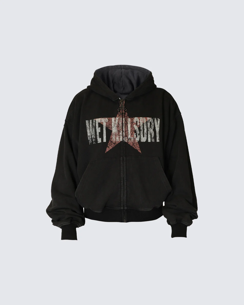 Vintage Star Graphic Zip Hoodie - Image 4