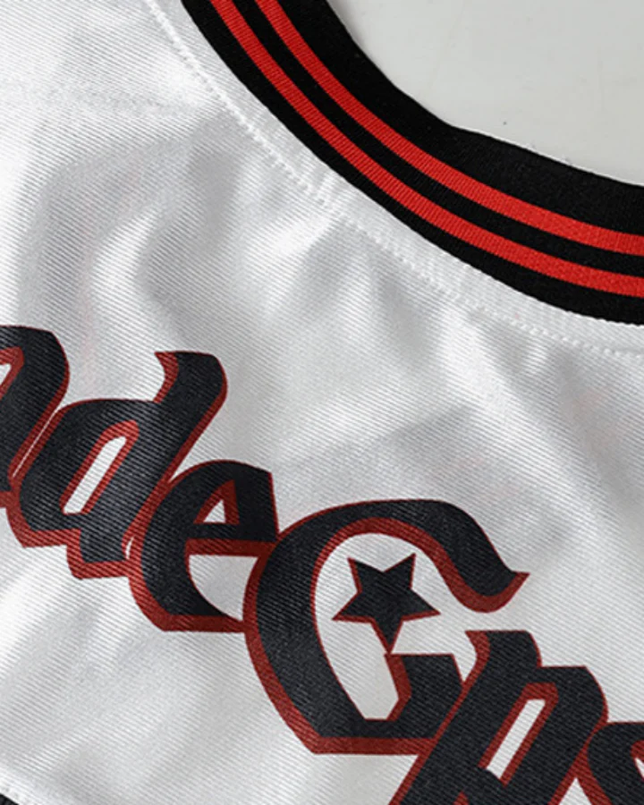 Vintage Star Number Mesh Jersey Tee - Image 7