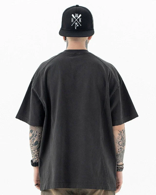 Deconstructed Patchwork Vintage Washed T-shirt - Image 5