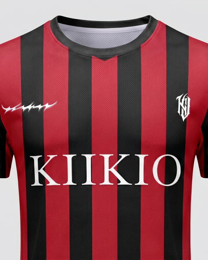 Vintage Striped Sport Soccer Jersey - Image 3