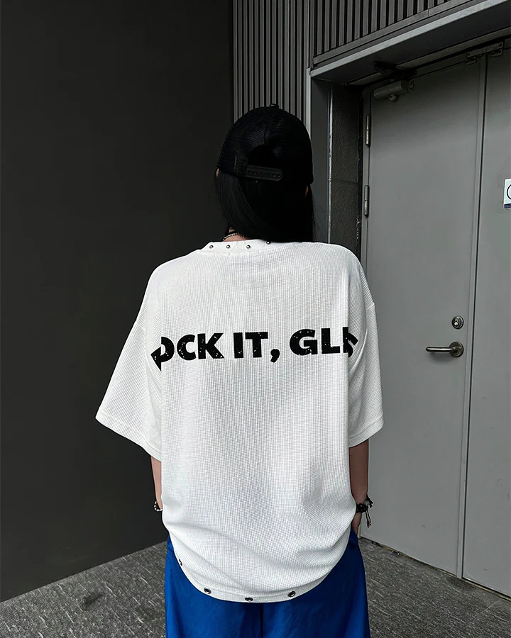 Vintage Studded Graphic T-Shirt New - Image 7
