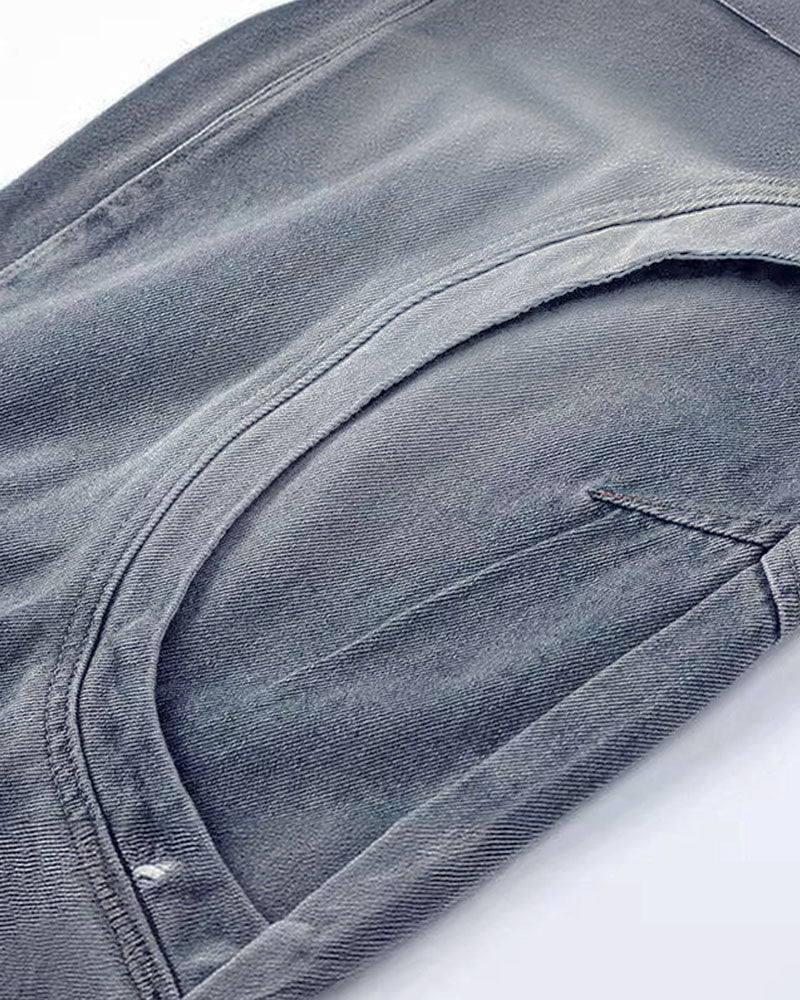 KIIKIO Vintage Style Loose Patchwork Jeans - Image 3