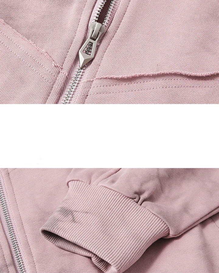 Vintage Wash Embroidered Zip Sweatshirt Jacket - Image 10