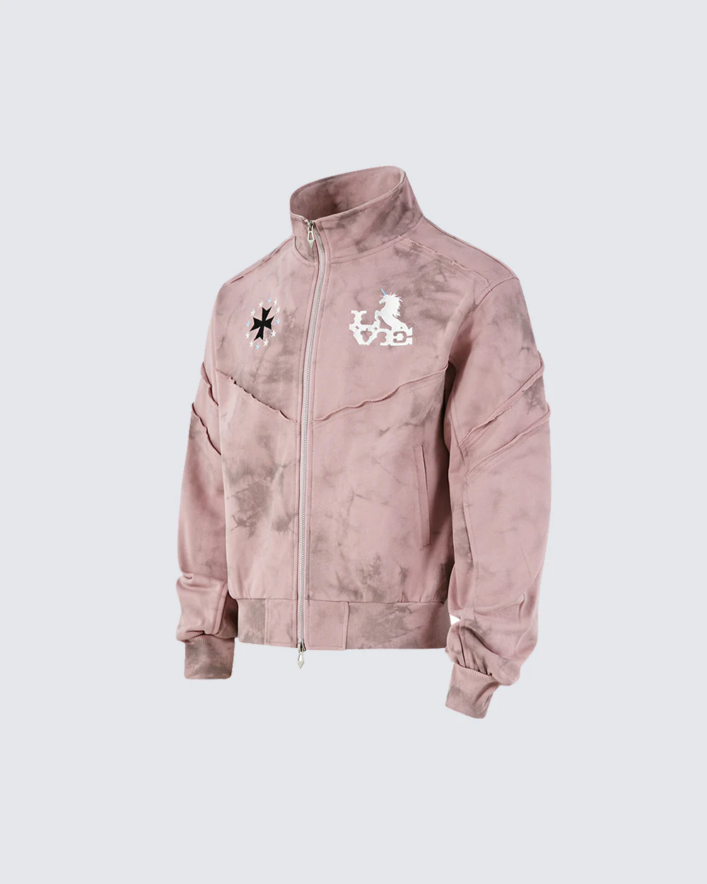 Vintage Wash Embroidered Zip Sweatshirt Jacket - Image 3