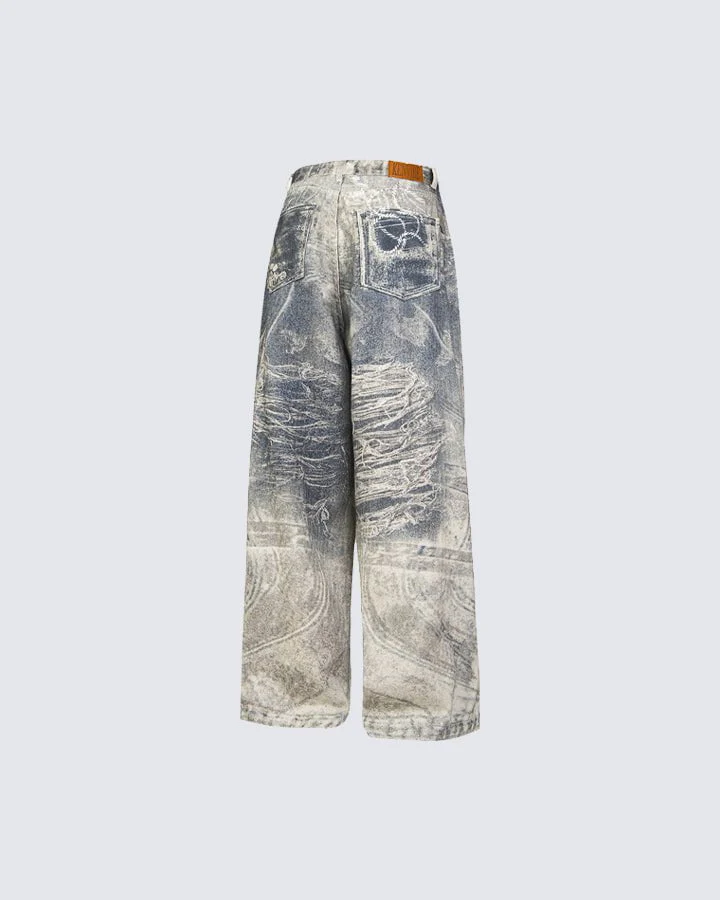 Vintage Washed Casual Pants - Image 9