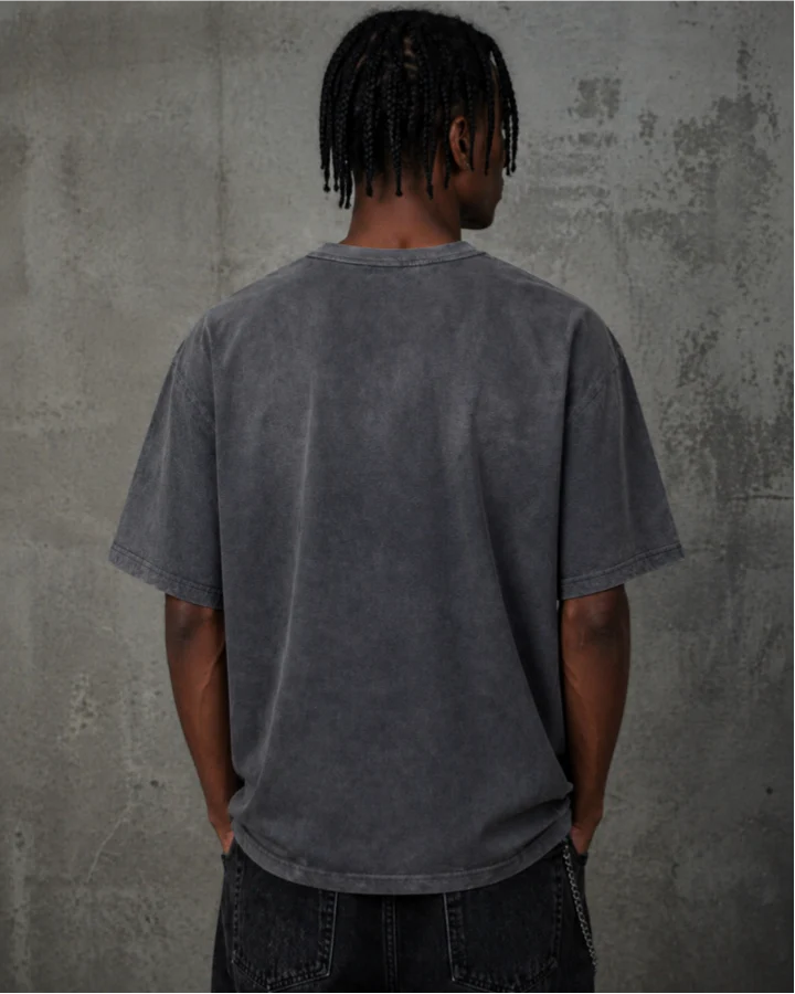 Vintage Washed Distressed Portrait Graphic Tee - Image 4