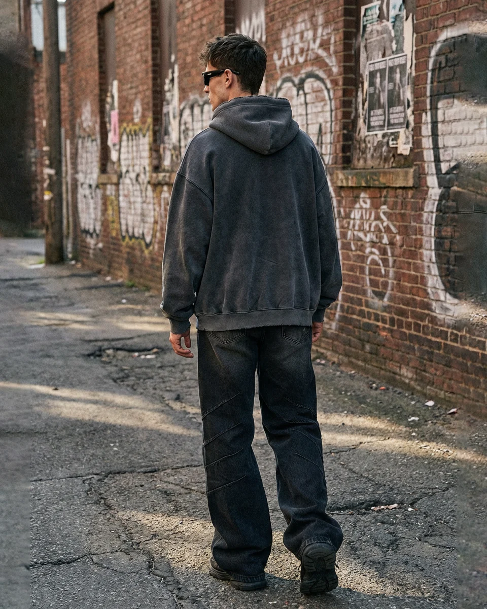 Vintage Washed Fleece Zip Hoodie - Image 3