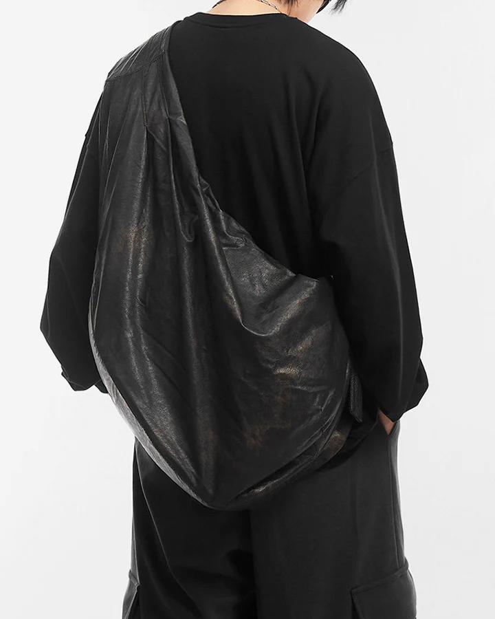 Vintage Washed Gradient Oversized Crossbody Bag - Image 2