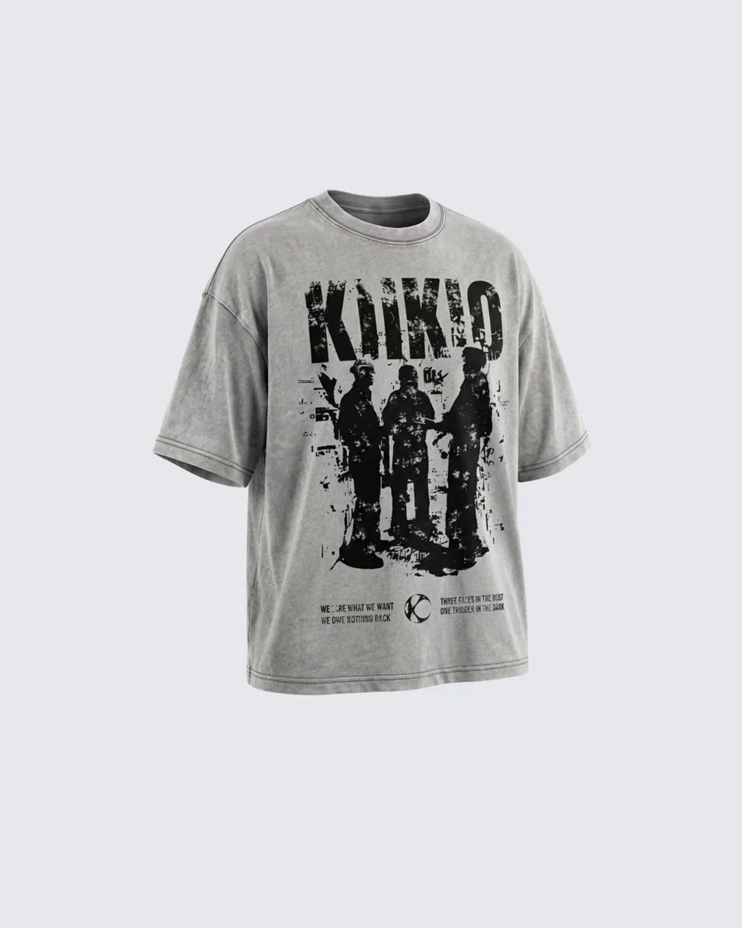 Vintage Washed KIIKIO Graphic Oversized T-Shirt - Image 2