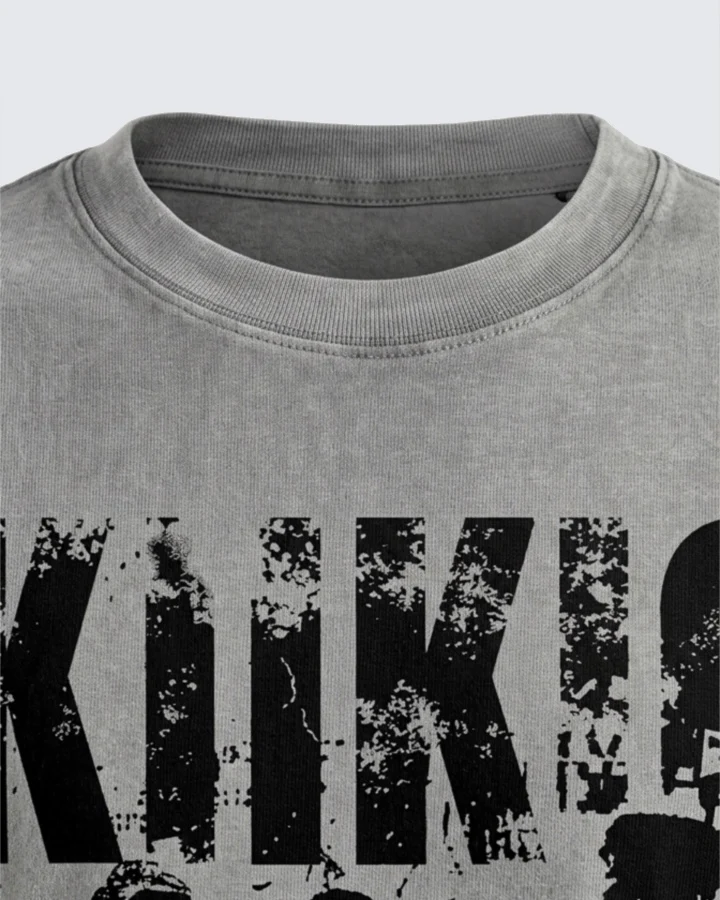 Vintage Washed KIIKIO Graphic Oversized T-Shirt - Image 4