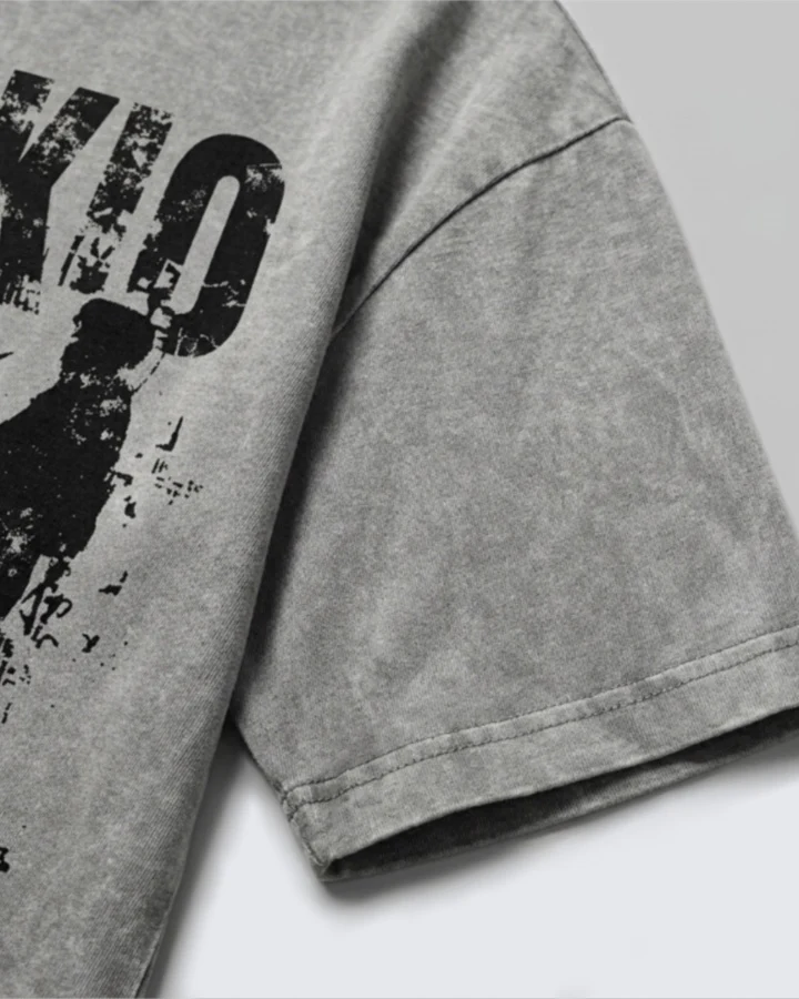 Vintage Washed KIIKIO Graphic Oversized T-Shirt - Image 5