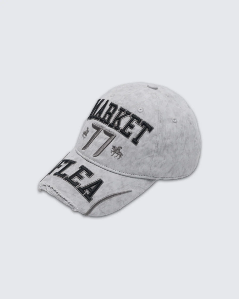 Vintage Washed Letter Embroidery Distressed Baseball Cap - Image 2
