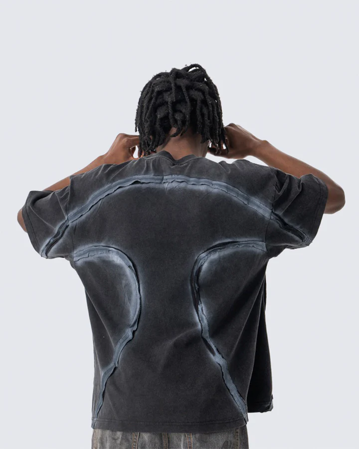 Vintage Washed Minimal Panel Short Sleeve - Image 2