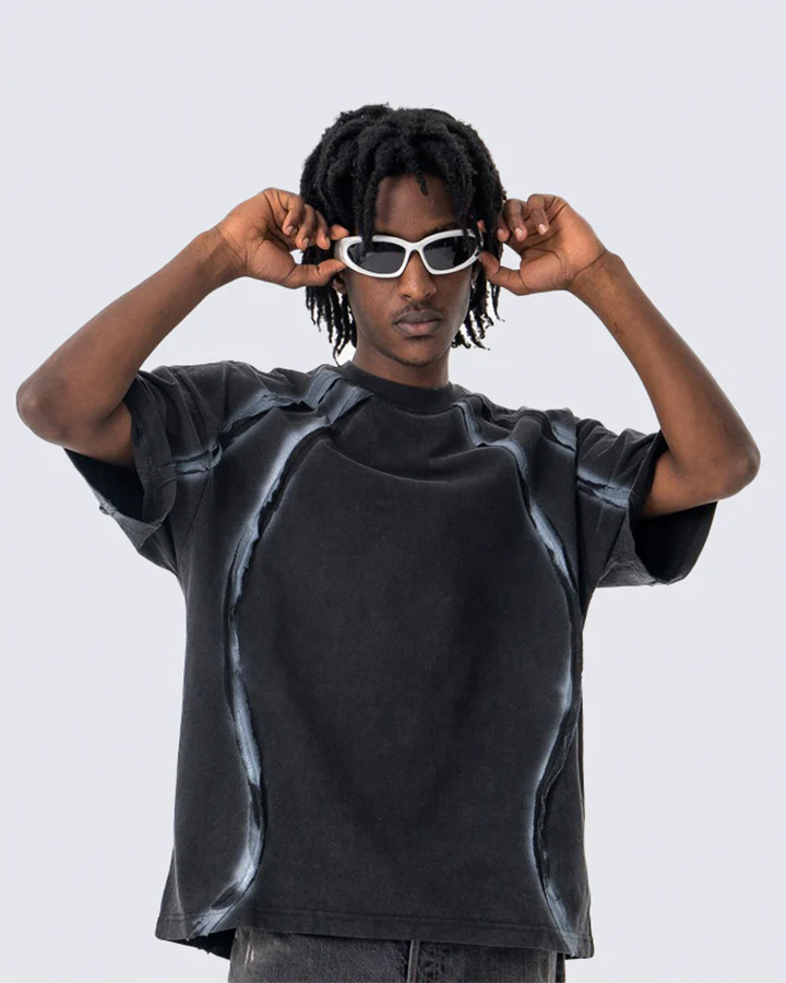 Vintage Washed Minimal Panel Short Sleeve - Image 3