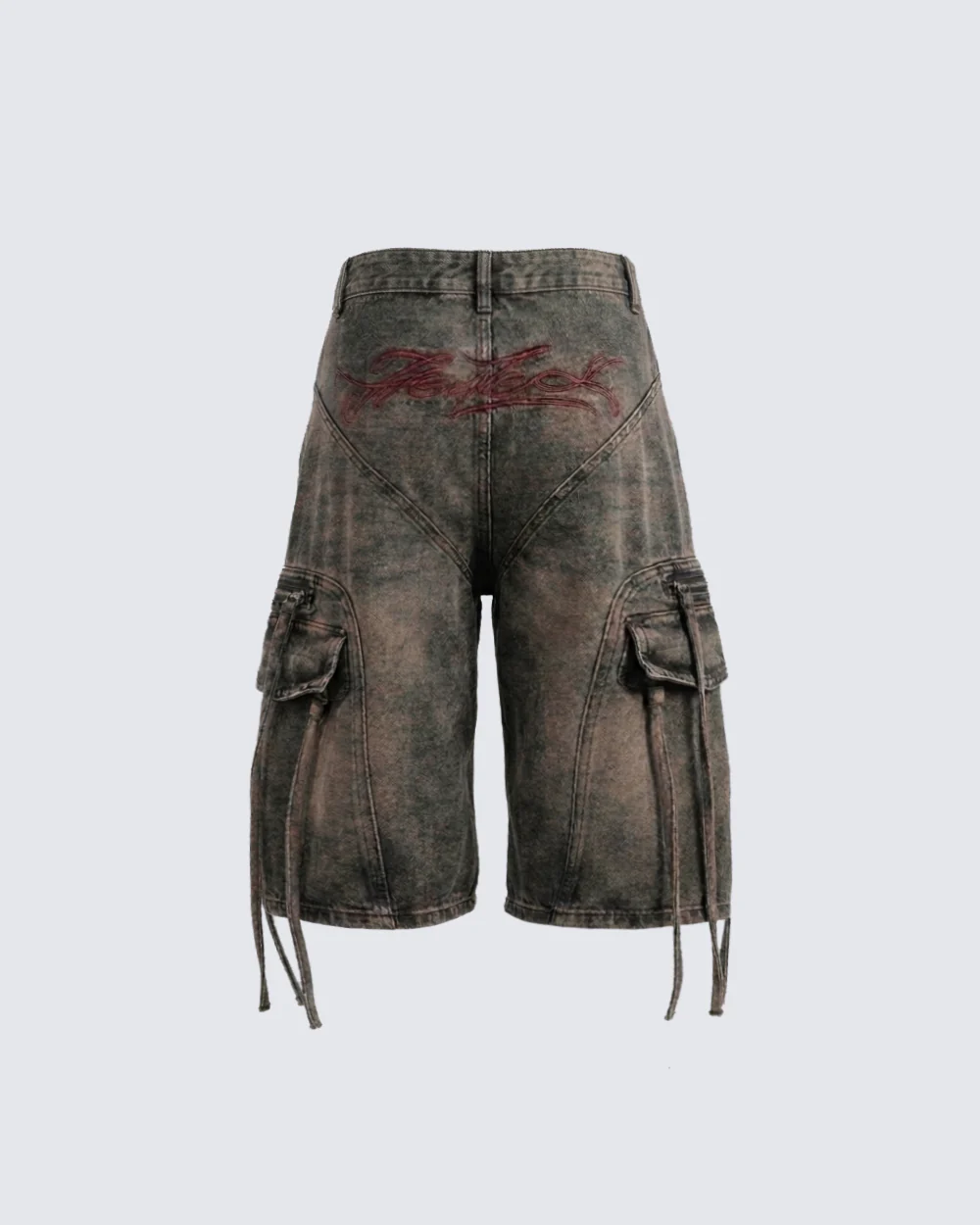Vintage Washed New Cargo Cropped Pants - Image 3