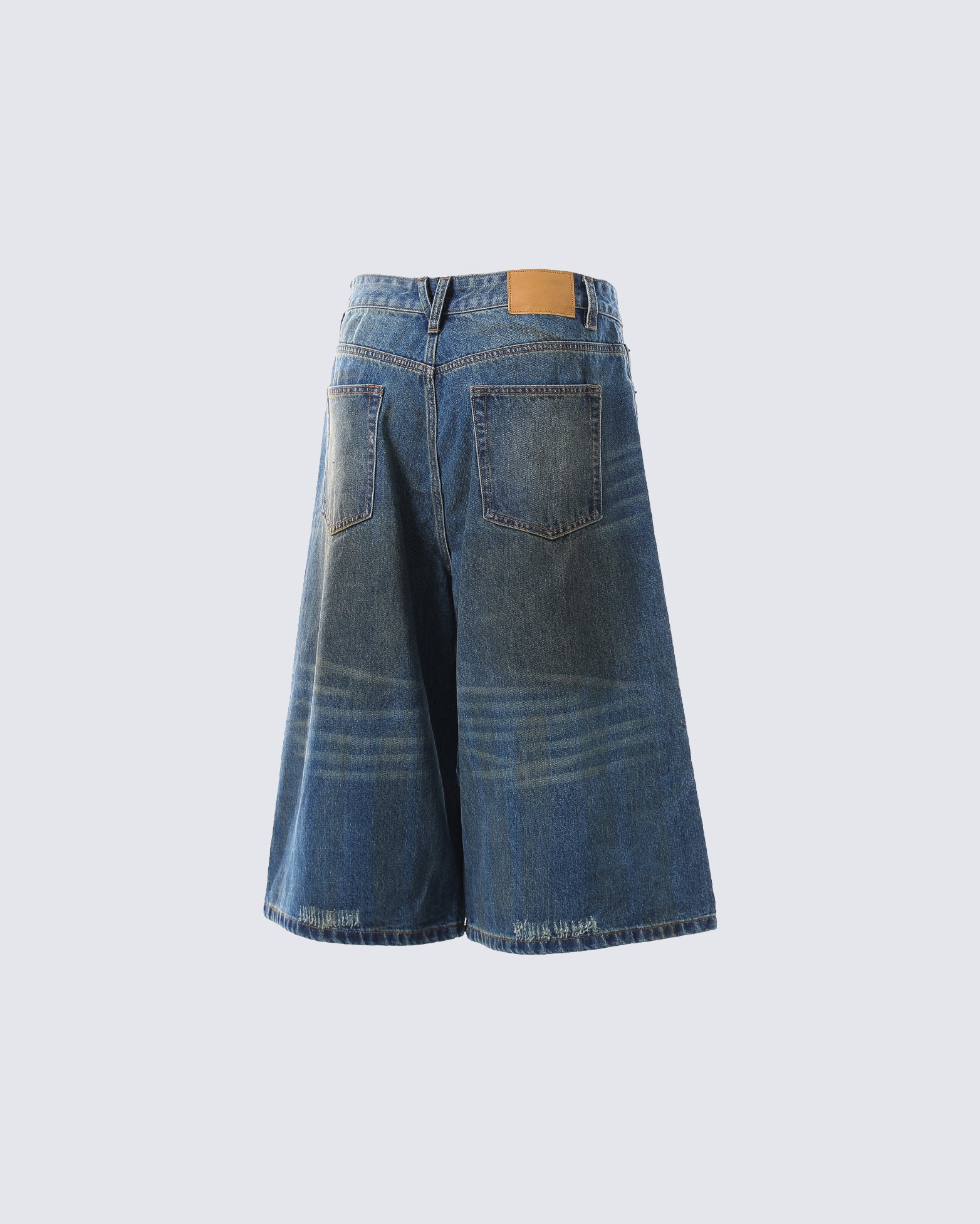 Vintage Washed Pleated Cat’s Whisker Denim Pants - Image 5