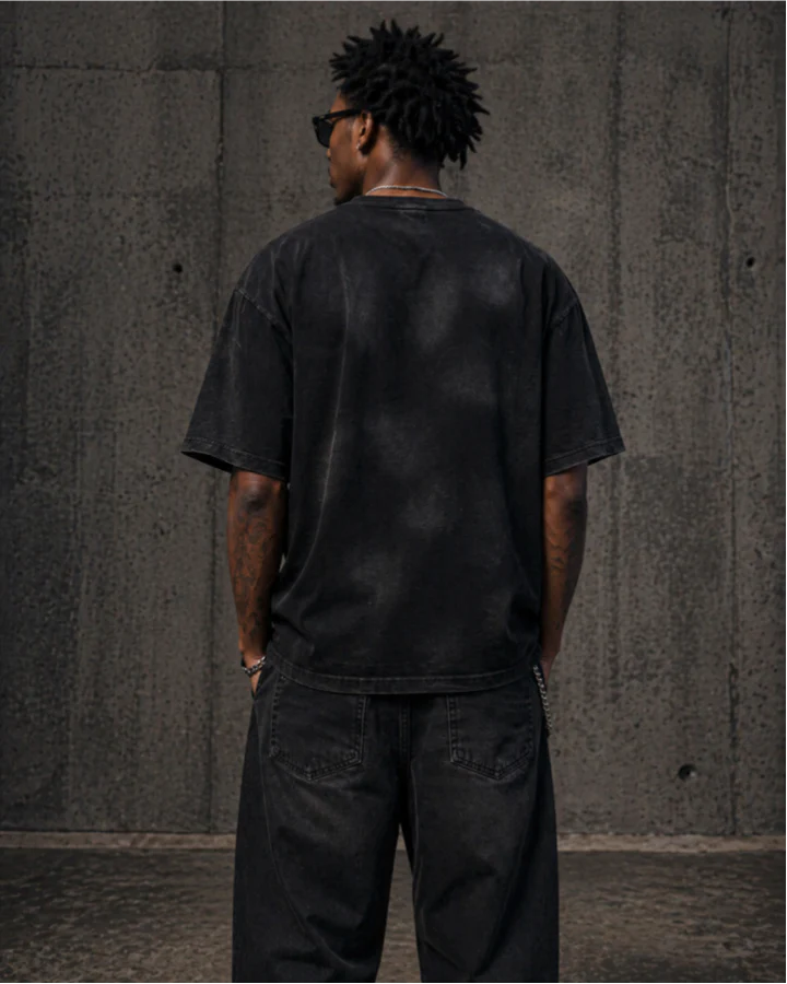 Vintage Washed Portrait Graphic Tee - Image 4