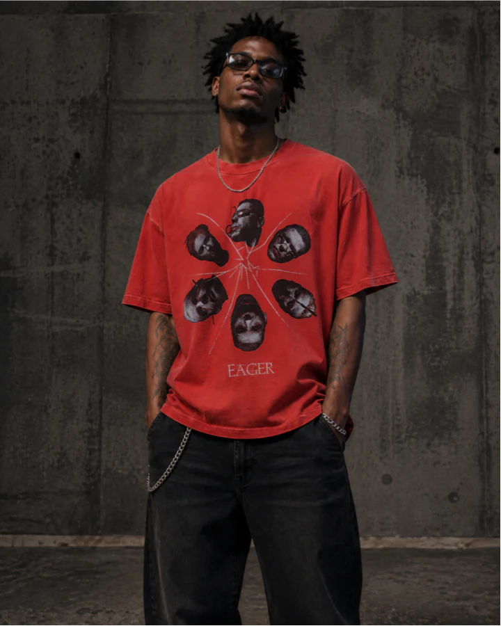 Vintage Washed Portrait Graphic Tee - Image 6