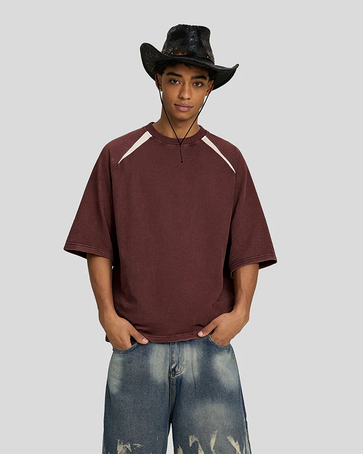 Vintage Washed Raglan Sleeve T-Shirt - Image 2