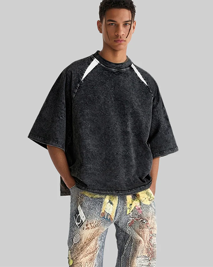 Vintage Washed Raglan Sleeve T-Shirt - Image 4
