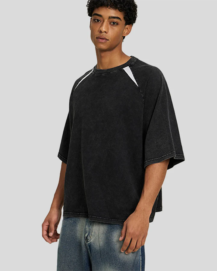Vintage Washed Raglan Sleeve T-Shirt - Image 5