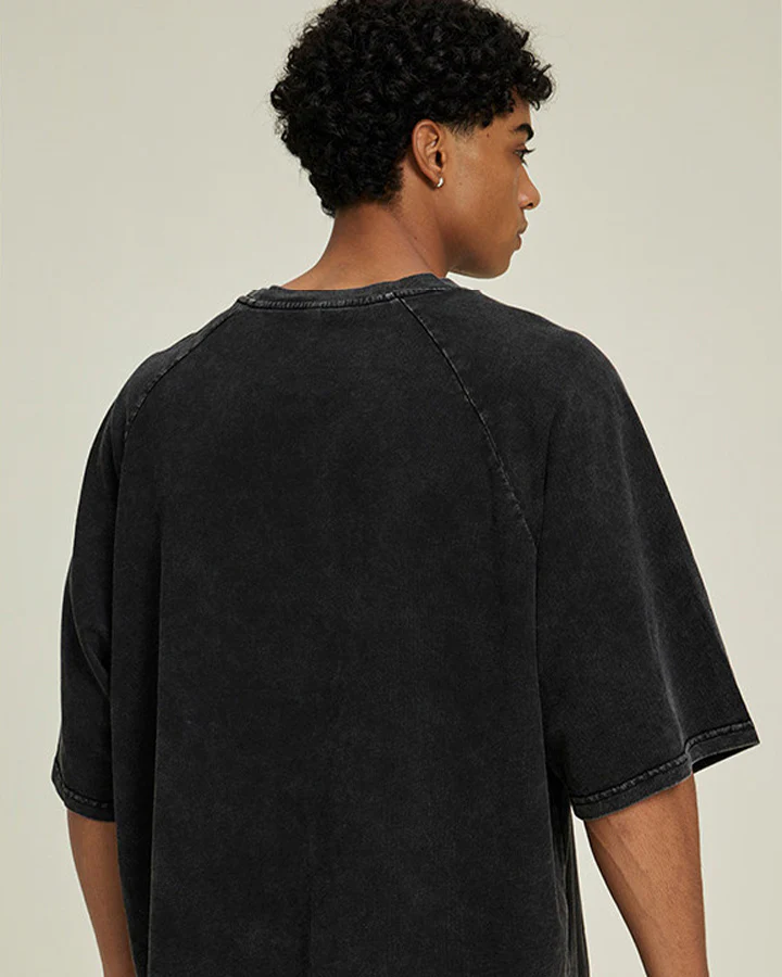 Vintage Washed Raglan Sleeve T-Shirt - Image 6