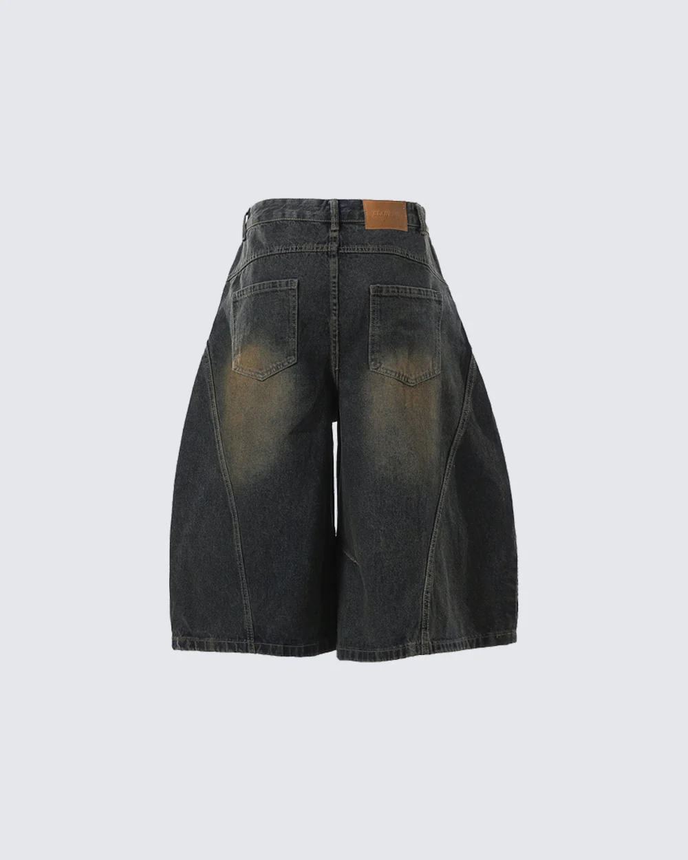 Vintage Washed Seven-Length Denim Pants - Image 5