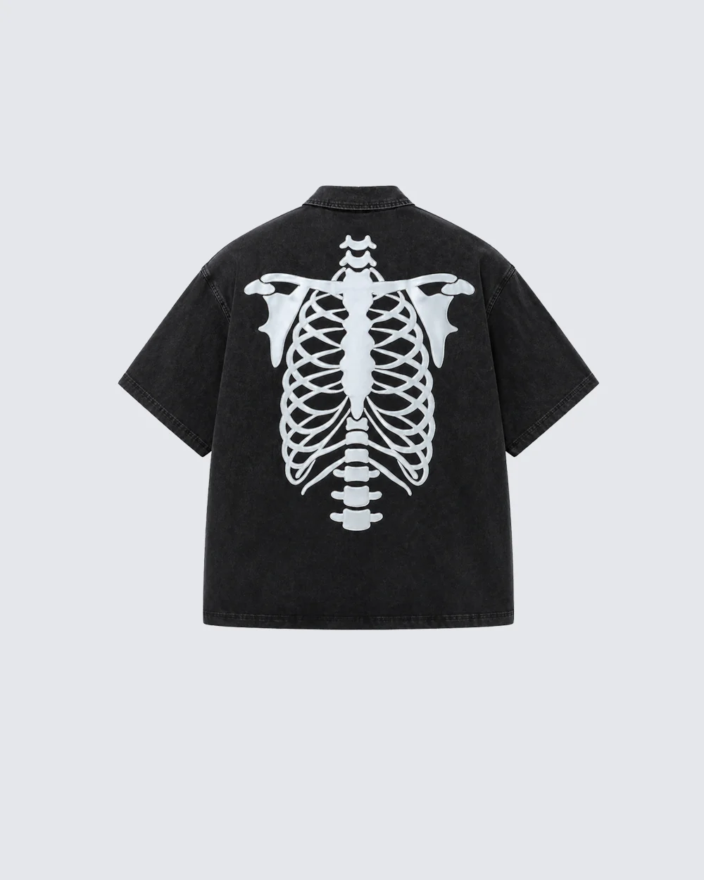Vintage Washed Skeleton Graphic Shirt - Image 2