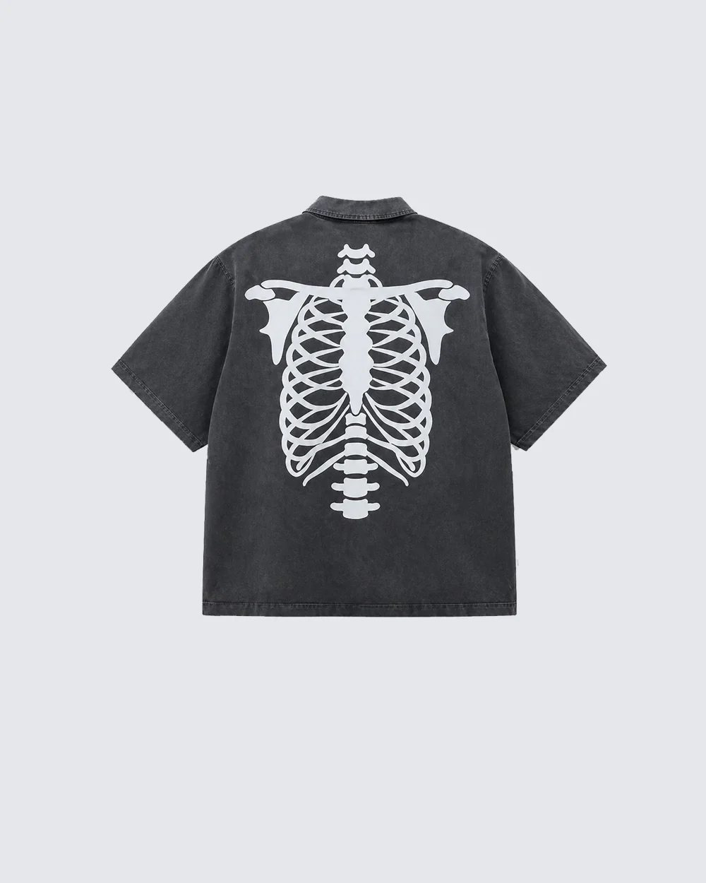 Vintage Washed Skeleton Graphic Shirt - Image 4