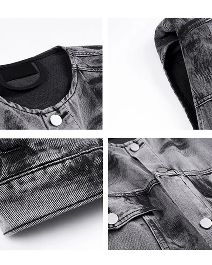 Vintage Washed Sleeveless Denim Vest - Image 5