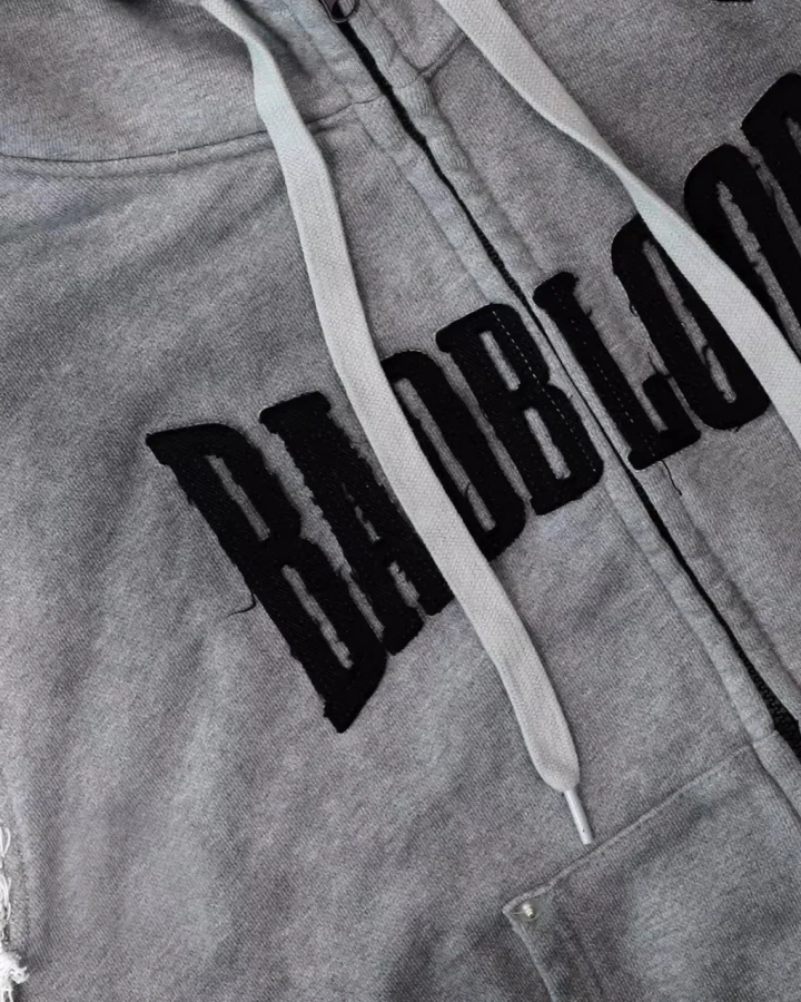 Vintage Washed Sleeveless Zip Hoodie Vest - Image 8