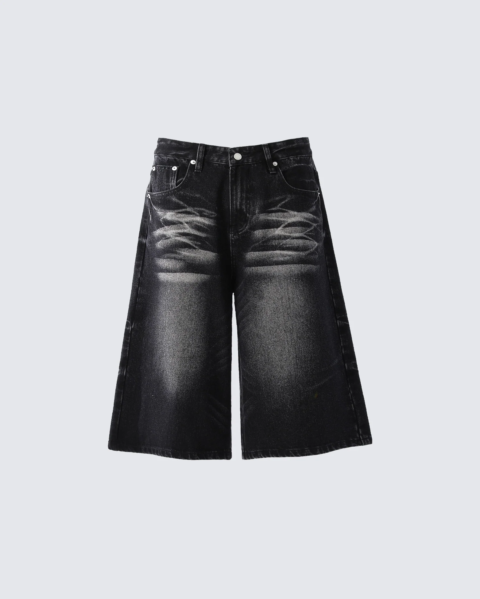 Vintage Washed Split Hem 7/10 Denim Pants