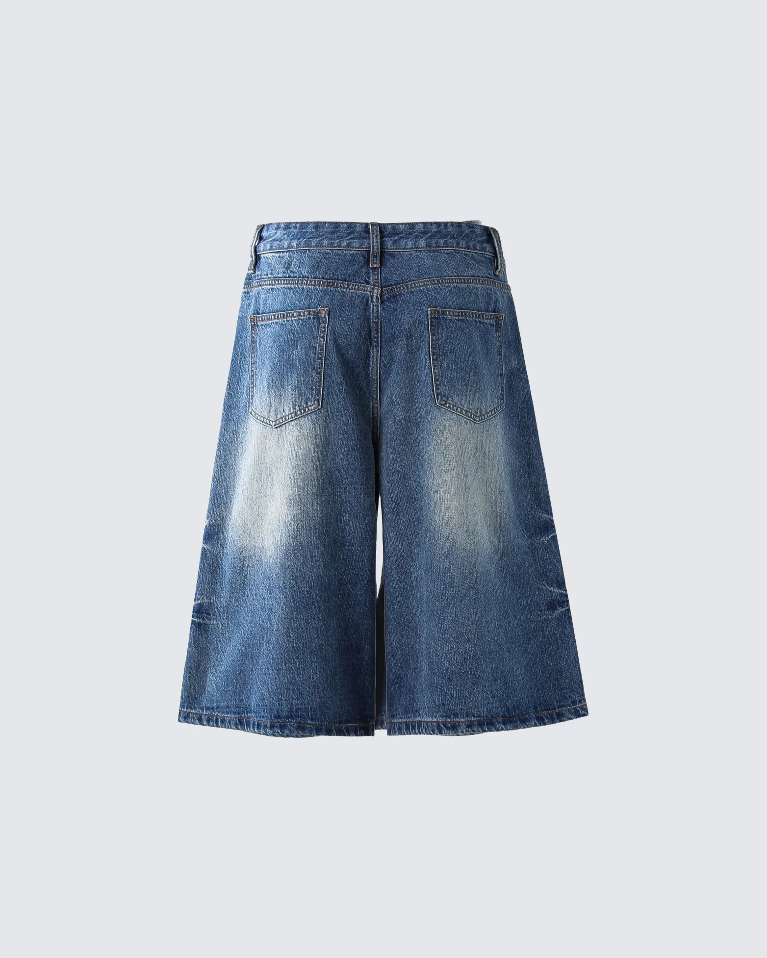 Vintage Washed Split Hem 7/10 Denim Pants - Image 9
