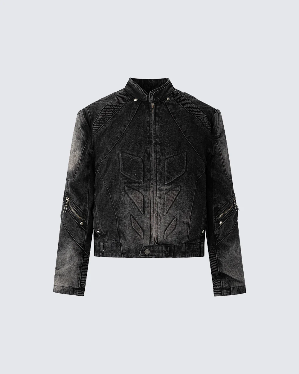 Vintage Washed Stand Collar Jacket