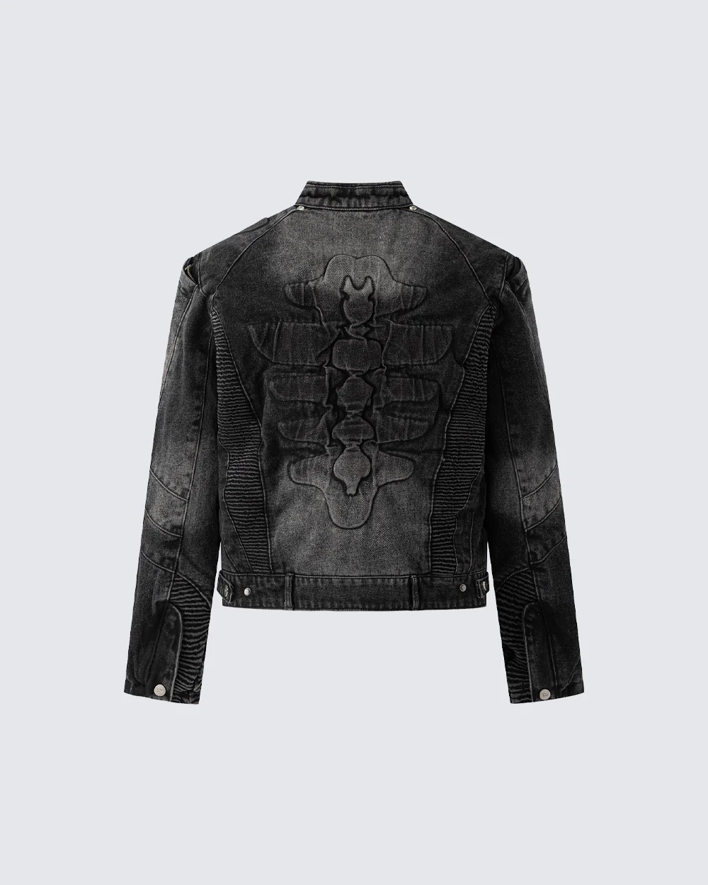 Vintage Washed Stand Collar Jacket - Image 2